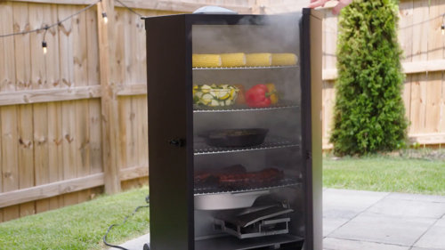 Masterbuilt Electric Smoker 711-Sq in Black Electric Smoker in the