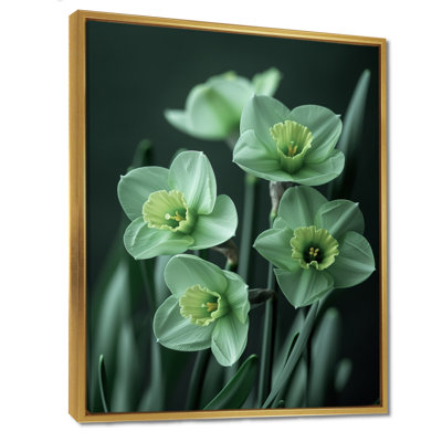 Monochrome Garden Glamour Daffodils II - Daffodils Wall Art