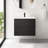 Bathroom Vanity Cabinet with Sink Black Wall Mounted Bathroom Vanities with Ceramic Sink Floating Fluted Sink Vanity with Drawers,Modern-193303902