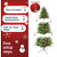 Arbre de Noël artificiel 7,5 pi en PE et PVC avec support en métal, 550 lumières DEL multicolores