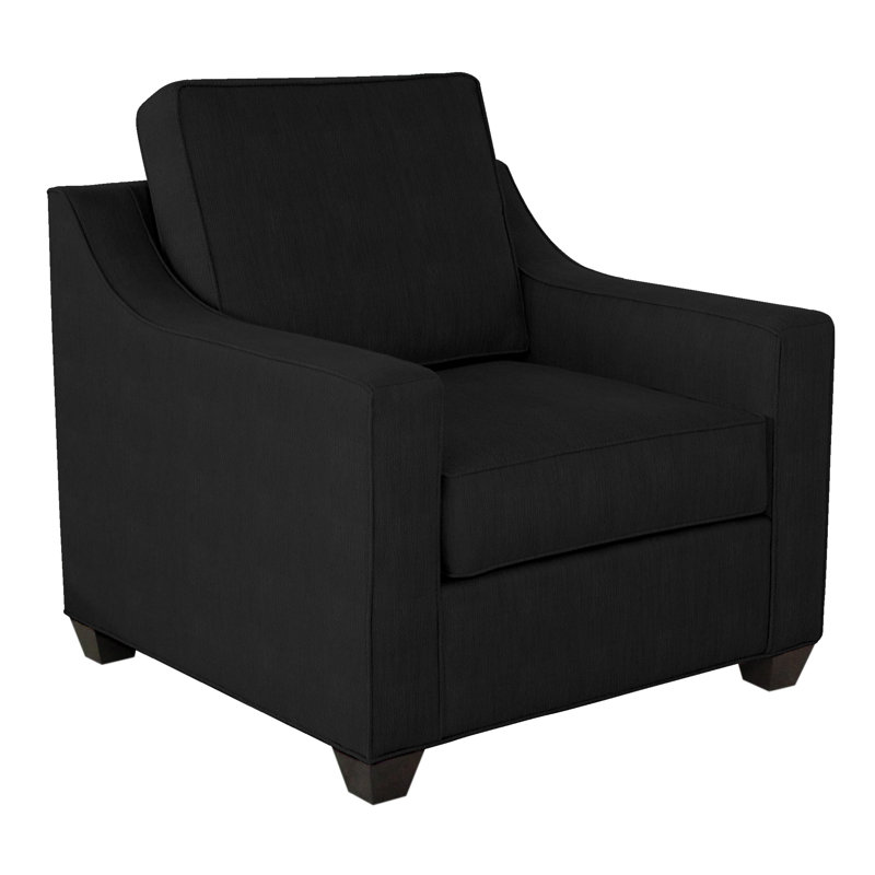 Fauteuil large de 34 po Clark, Cafelle, Noir Dillon
