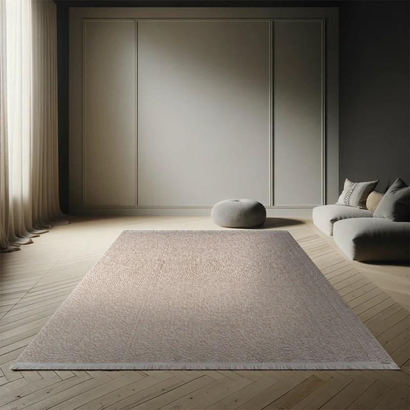 Tapis en coton Parvaneh, Tapis de couloir 3 pi 3 po x 16 pi 4 po