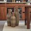 Ensemble de 3 vases en rotin tissés à la main