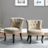 Grenier Upholstered Wingback Button-Tufted Side Chair