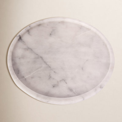 Artifacts Rattan™ Round Marble Tray