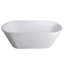 Baignoire autoportante à surface solide de 65 pouces avec finition mate, design contemporain, convient aux petites et moyennes salles de bain, surface, forme ovale, blanc, salle de bain idéale pour la famille