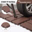 Lot de 44 dalles de terrasse emboîtables en plastique brun de 30 x 30 cm, revêtement de sol imperméable et résistant aux intempéries pour jardin, piscine et balcon.