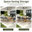 Rectangular Outdoor Dining Set With Cushions-1362719650-1362719652