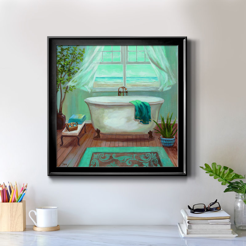 «Soft Breeze I», reproduction d'art sur toile encadrée, H 17,5 po x l 17,5 po x P 1,5 po, Toile avec cadre noir