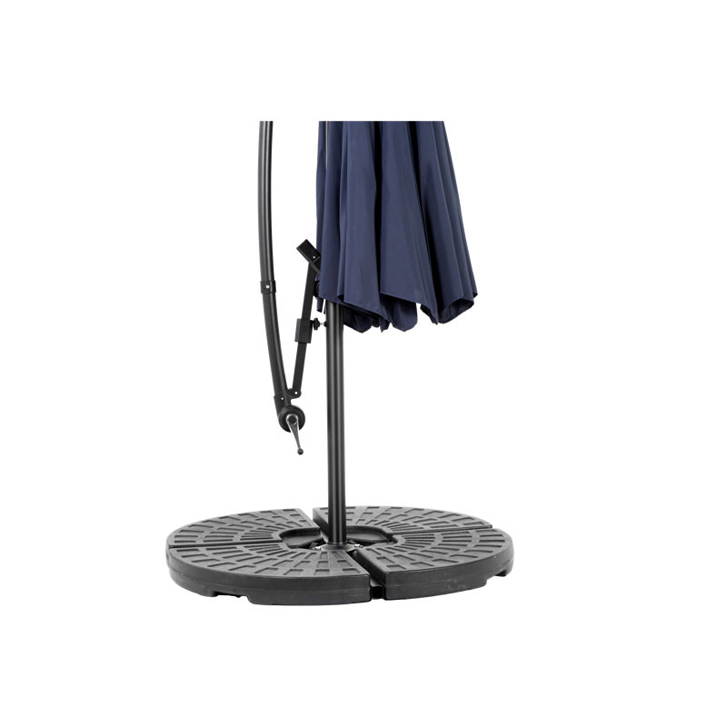 Parasol d'extérieur rectangulaire double face Ft avec manivelle, très grand parasol pour patio, jardin et piscine (bleu marine)