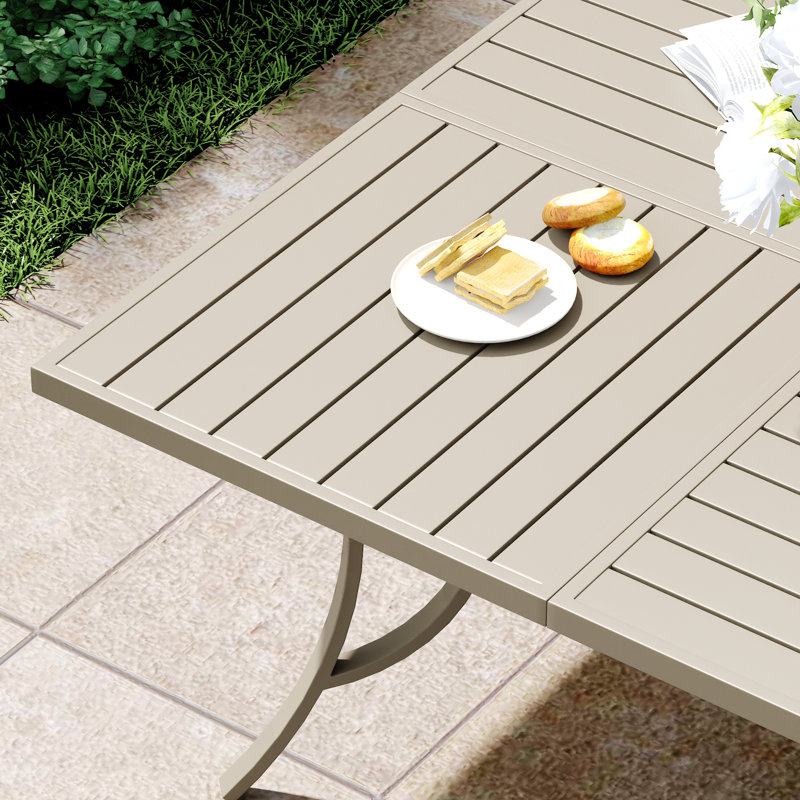 Table carrée pour l'extérieur L 59,1 po x l 59,1 po, Crème