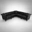 Canapé d'angle Chesterfield réversible en forme de L avec accoudoirs arrondis et capitonnage, idéal pour les espaces de vie modernes et classiques.