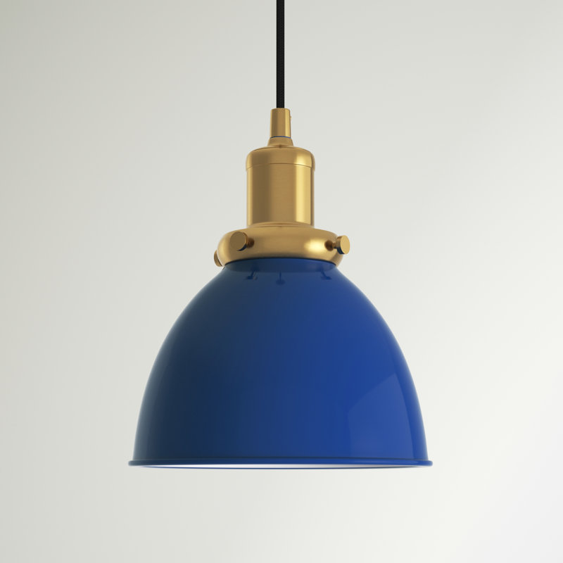 Madison 1 - Light Single Pendant, Blue/Brass