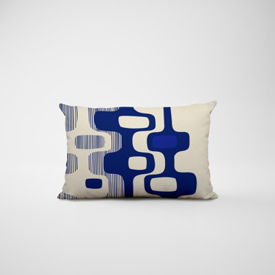 Housse et insert de coussin rectangulaire en polyester pour l'intérieur et l'extérieur