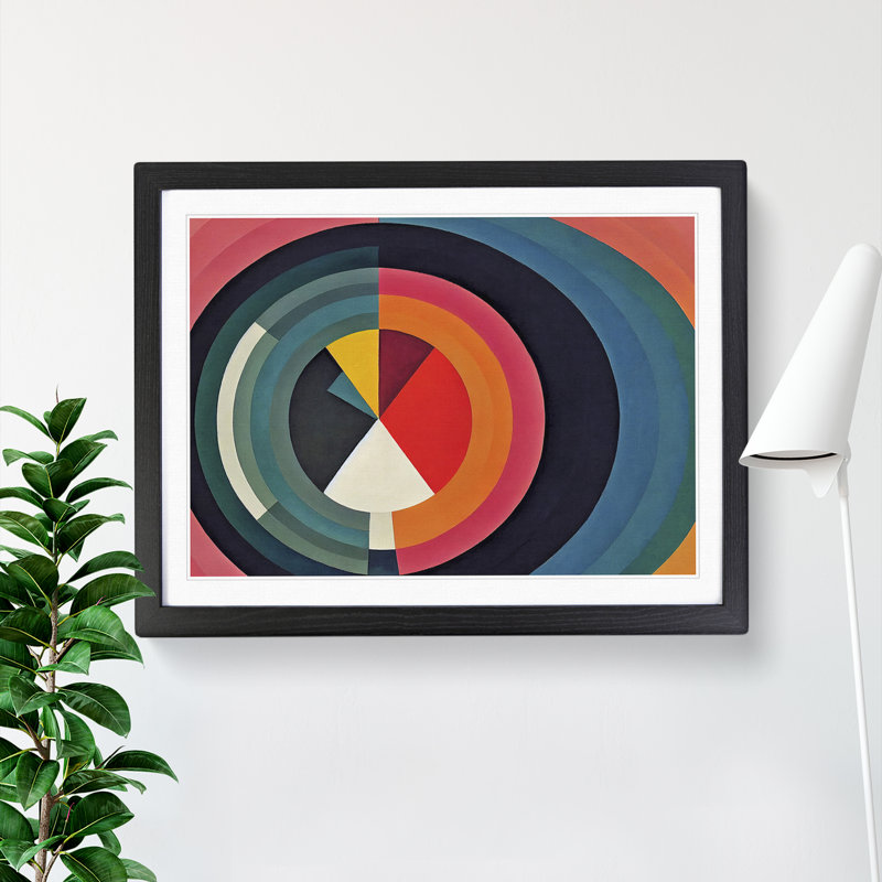 Engaging Modern Abstract - Single Picture Frame Print, Black Framed, 34cm H x 46cm W x 2cm D