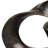 Tabletop Décor, Abstract Loop Sculpture, Plinth Base Bronze Black,11 Inch