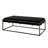 Upholstered Velvet , Black With Modern Brass Finish - Minimalist Look, Metal Frame, 25 In Width, 16 Height Bench Style, Height, Width