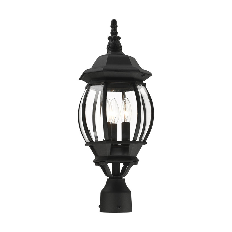 Tête de lanterne d'extérieur 3 lumières Kelly, Noir texturé