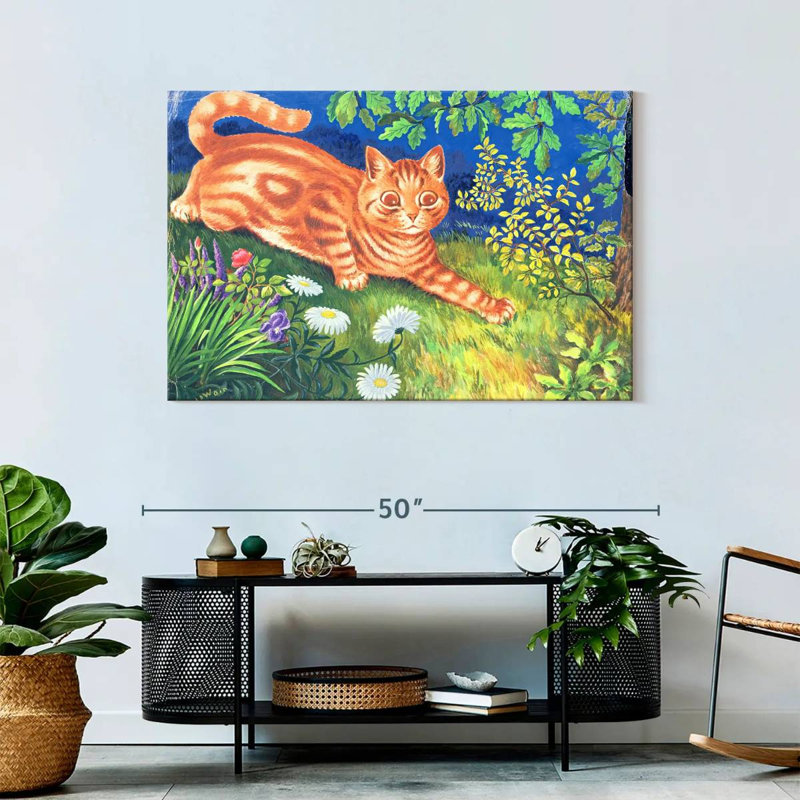 Crowle Cat Stalking, 30" H x 45" W