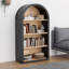 Bibliothèque 43 po de haut avec tablettes de rangement, bibliothèque noire à 4 niveaux
