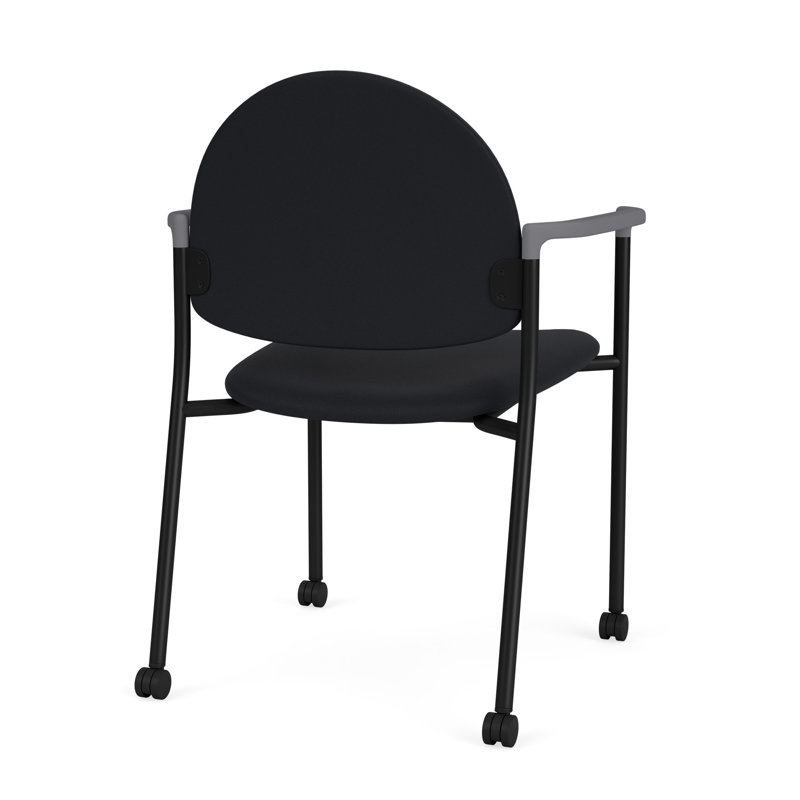 Chaise d'invité à chat avec roulettes, Noir, Modena Black