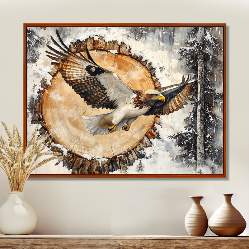 Gotlesman - Animals Wall Art, H 30 po x l 40 po, Brun, Impression encadrée flottante