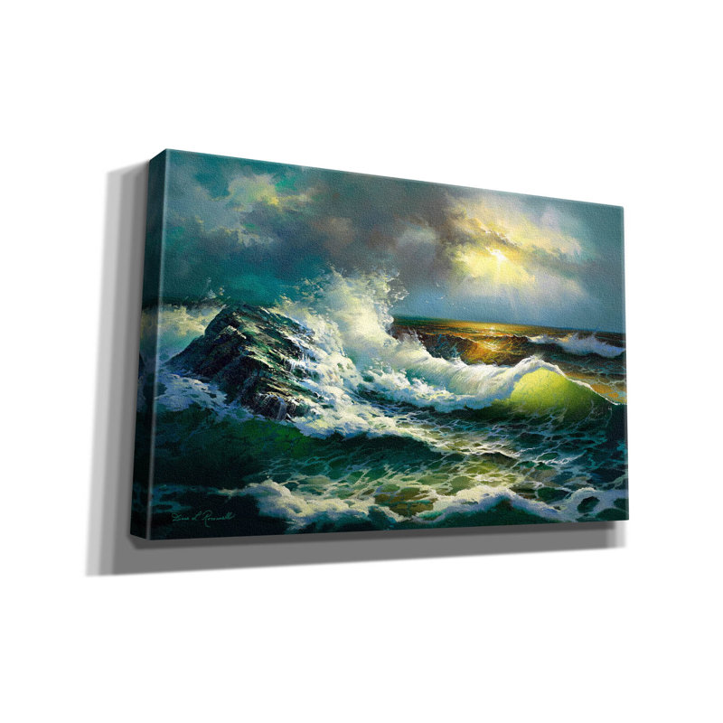 «Ocean Waves» par Diane Romanello, H 26 po x l 40 po x P 1,5 po