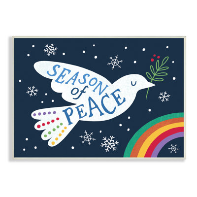 «Season of Peace Expression White Dove Over Rainbow» par Nina Seven - impression sur toile