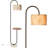 Modern Arc Floor Lamp With Hanging Drum Shade For Living Room - Tall Standing Lamp With Base And Side Table, Contemporary Over The Couch Design