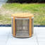 Outdoor Round Solid Wood Side Table-672436138