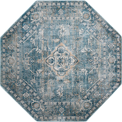 Tapis traditionnel Orea bleu-brun clair
