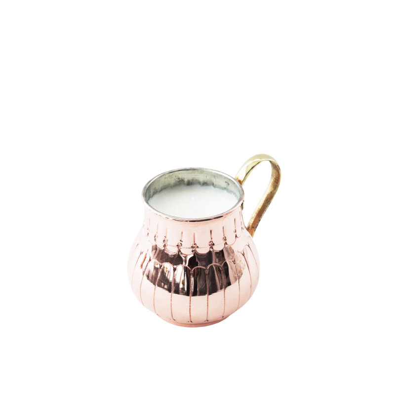 Bougie en pot parfumée d'inspiration rétro