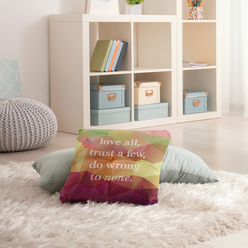 Coussin intérieur / extérieur Do No Wrong, H 26 po x l 26 po, Pyrite arc-en-ciel