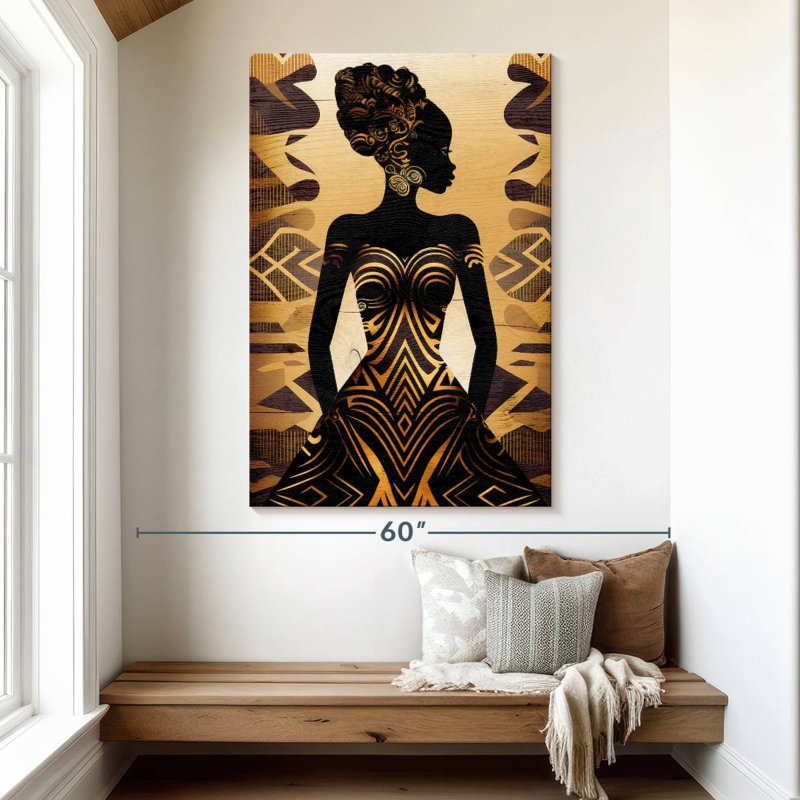 Shuttleworth African Tribal Silhouette, 51" H x 34" W