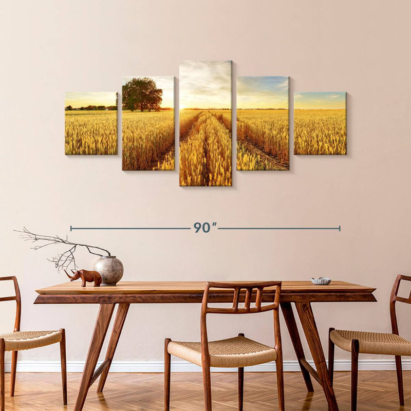 Harnek Wheat Fields, 42" H x 92" W