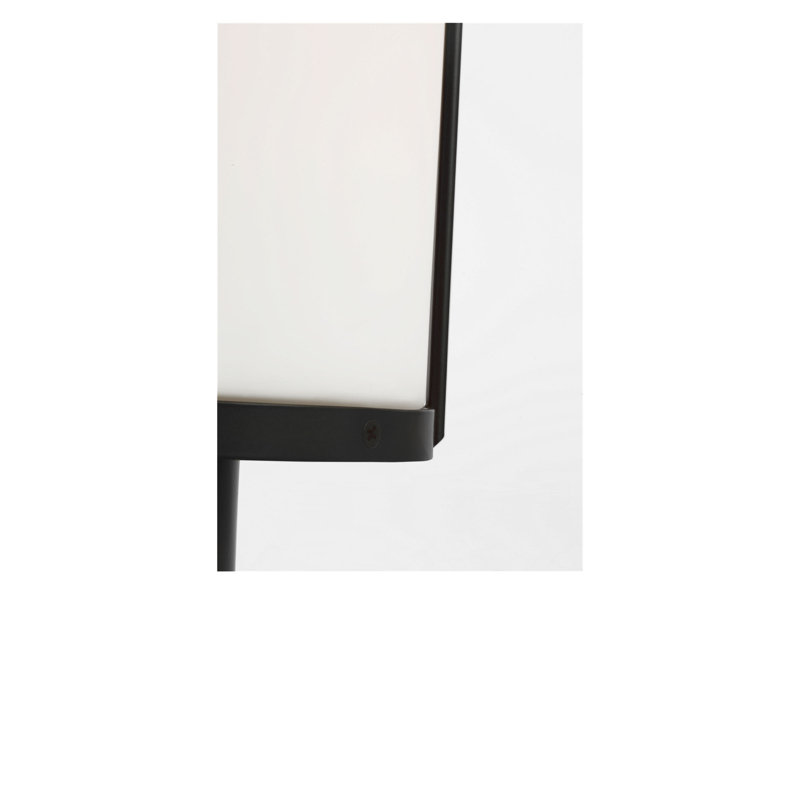 Lanterne de poteau d'extérieur 13 lumières Luning, Non, Verre gravé blanc, Noir texturé