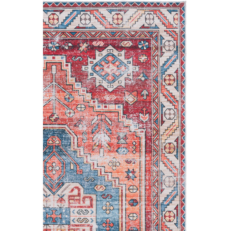 Maritess Performance Machine Washable Southwestern Rug, Rectangle 9' x 12'