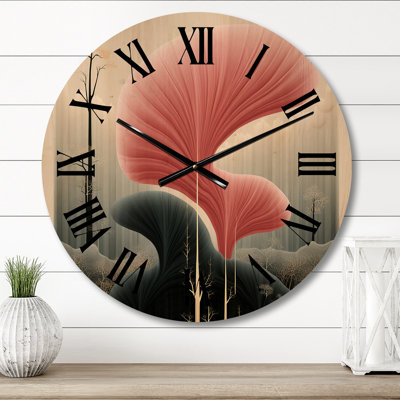Horloge murale géométrique moderne en bois The Mystery of Silence