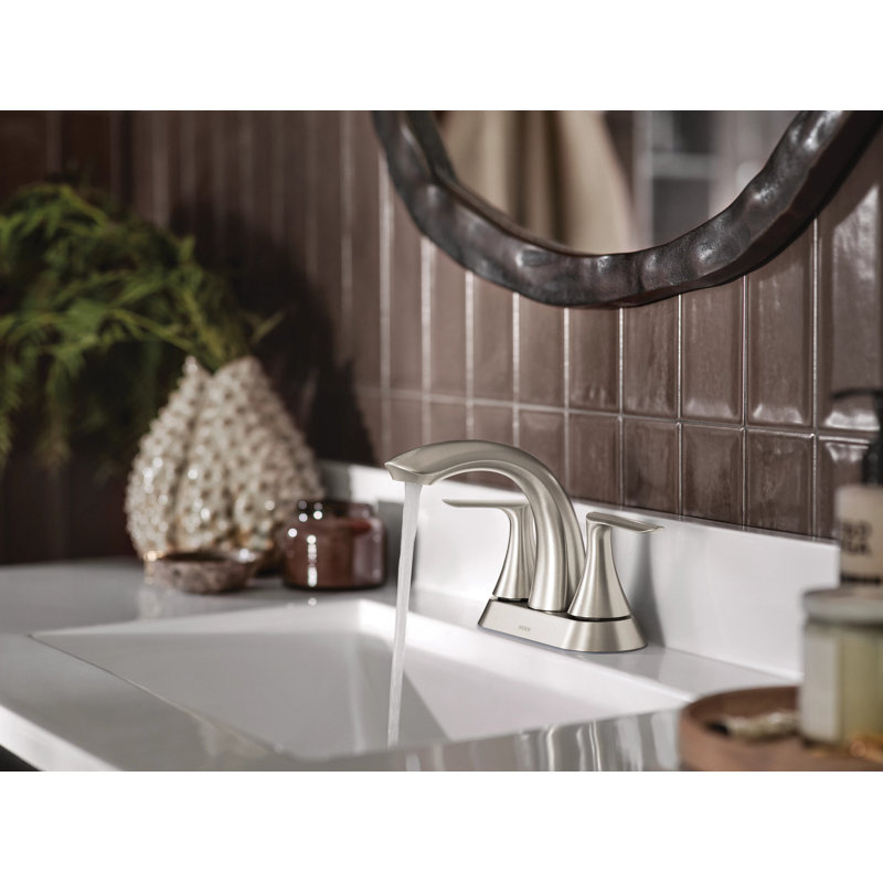 Moen Findlay 4 po Robinet pour salle de bain à poignée double Centreset, Chrome
