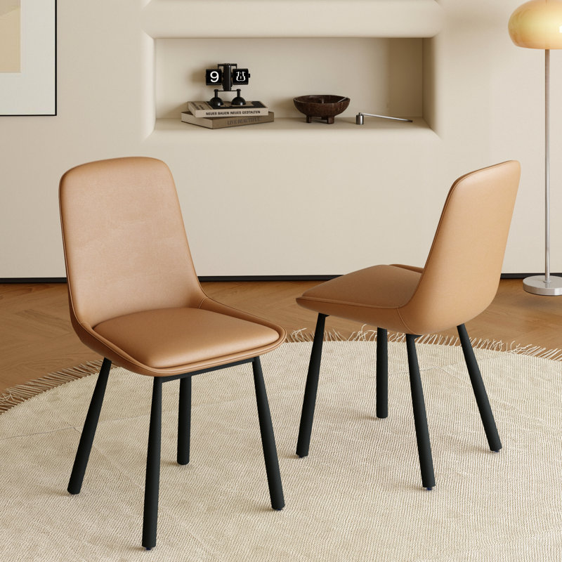 Chaise de salle à manger rembourrée Juvan, Noir