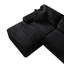 Canapé modulaire à compression en L 106,3 pouces en velours côtelé pour la maison