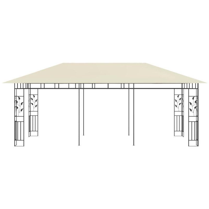 Mrsinlik 118" x 236" Steel Patio Gazebo, Cream