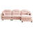 Pink 3 With , Cushion Back, Chenille Material, Flexible Layout, For Home Decor L Shaped Couch Comfortable Chenille, Ergonomic , Living Room-1916212429-1916212433