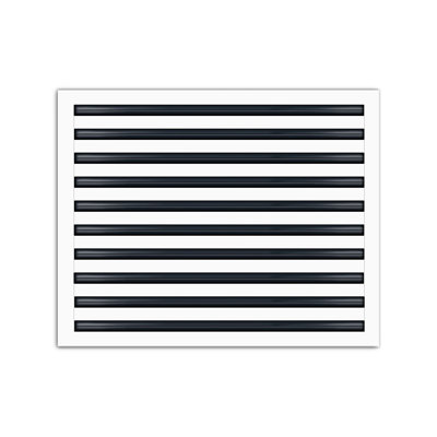 Buildmart - Couvercle de ventilation AC moderne 25 x 20 - Diffuseur à fente linéaire standard - Grille de registre / Taille: H 2 po x l 20 po x L 25 po