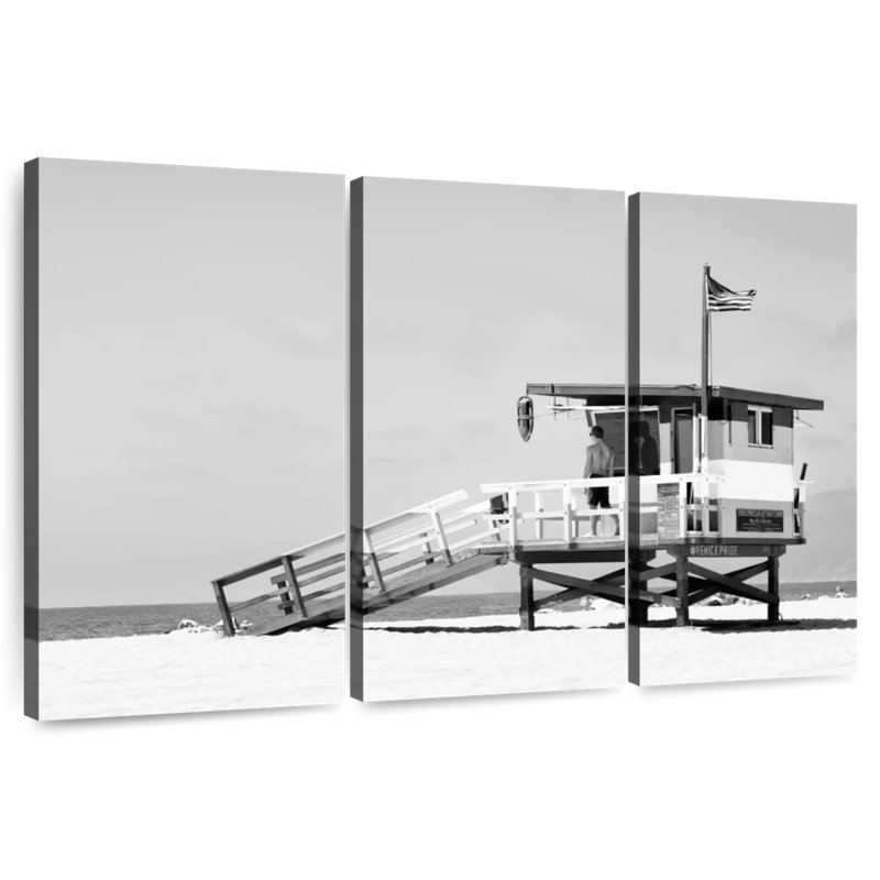Tour de sauveteur Gillard en Californie - Venice Beach, H 36 po x l 57 po