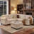 90.55’’ Upholstered Sofa With Storage Ottoman-1848924445