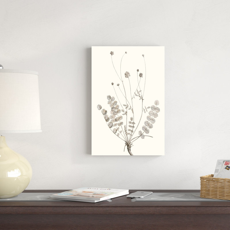«Neutral Botanical Study IX», peinture sur toile, H 18 po x l 12 po
