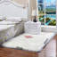 Eversole Handmade Shag Retangular White Rug-774972452
