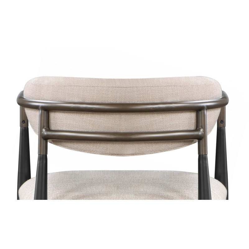 Ensemble de 2 chaises d'appoint à finition lin, Beige