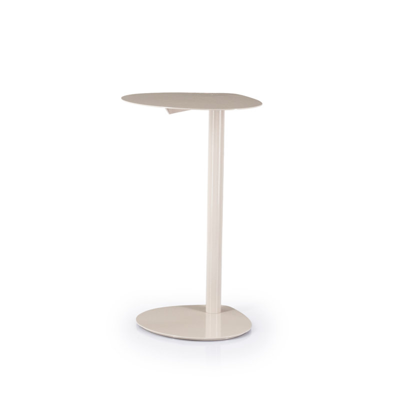 Beige Metal Free Form End Table